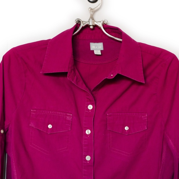 Converse One Star Roll Tab Long Sleeve Red Shirt Size L - Picture 3 of 12